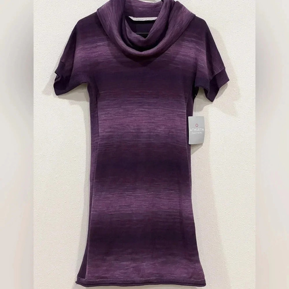 Athleta Dresses & Skirts - Athleta Purple Space Dye Zuninspr Cowl Neck Dress Size XS